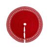 120cm Christmas Tree Skirts Round Christmas Knitted Tree Skirt Crafts Cute Snowflake Elk Print Xmas Tree Base Cover Decor Carpet