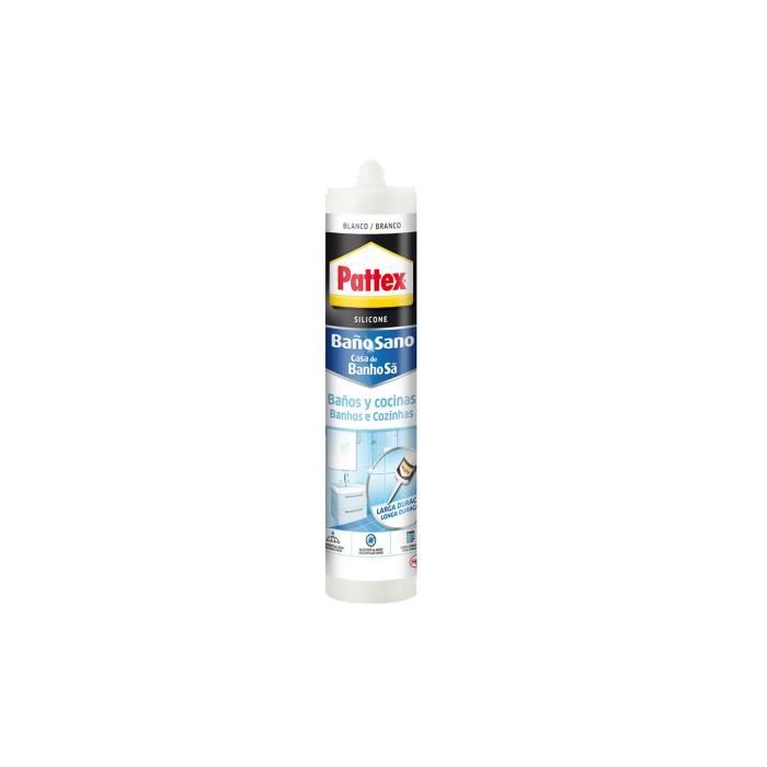Silicone - Pattex - Bain Et Cuisine - Blanc - 280ml - Protection contre les moisissures