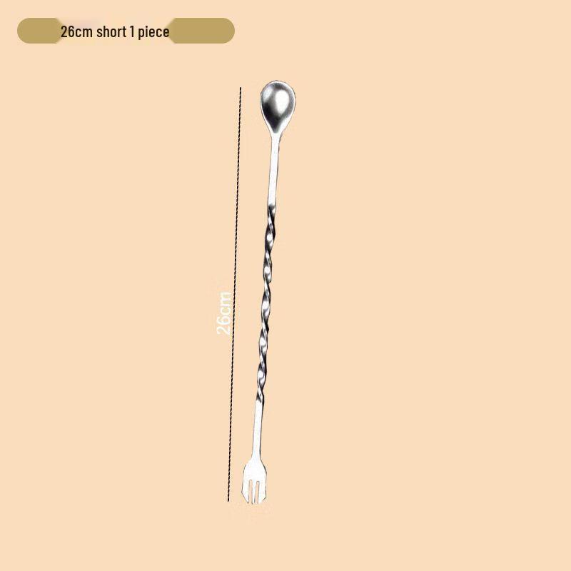 Penguin Tuan Tuan Stainless Steel Double-Headed Bar Spoon with Fork