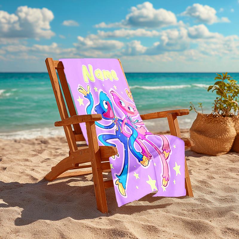 Personalized Customized Proof Beach Towel with Poppy Playtime Pattern - Soft, Absorbent,quick-drying,perfect Swimming,camping&bathing
