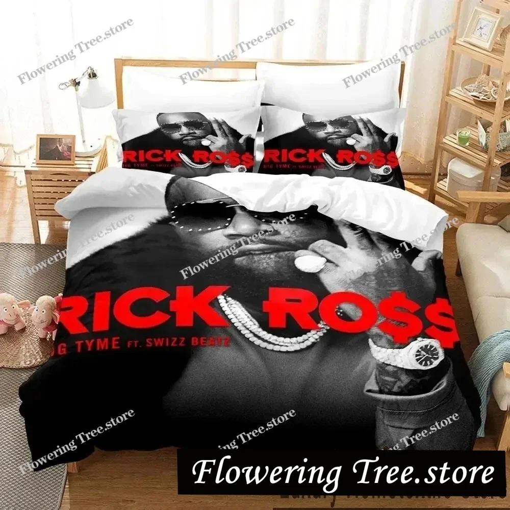 3D Print Rapper RICK ROSS Bedding Set Duvet Cover Bed Set Quilt Cover Pillowcase Comforter King Queen Size Boys Adult Bedding