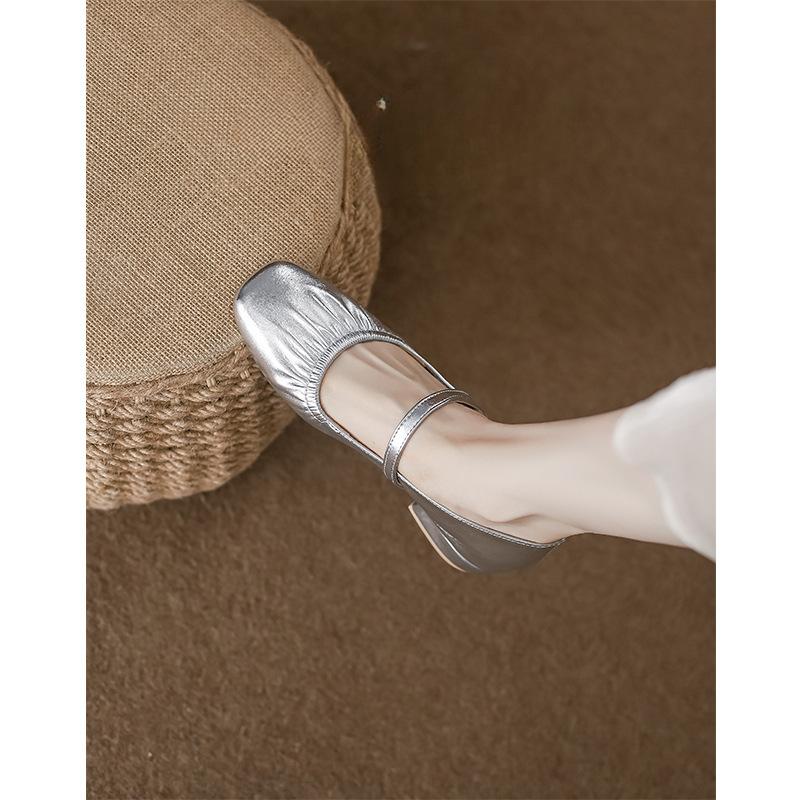 Fashion Shoes Woman Flats Autumn Pearl Decorateion Shallow Mouth Low Heels Oxfords Dress Fall Beading Summer Comfortable Leather New Mar