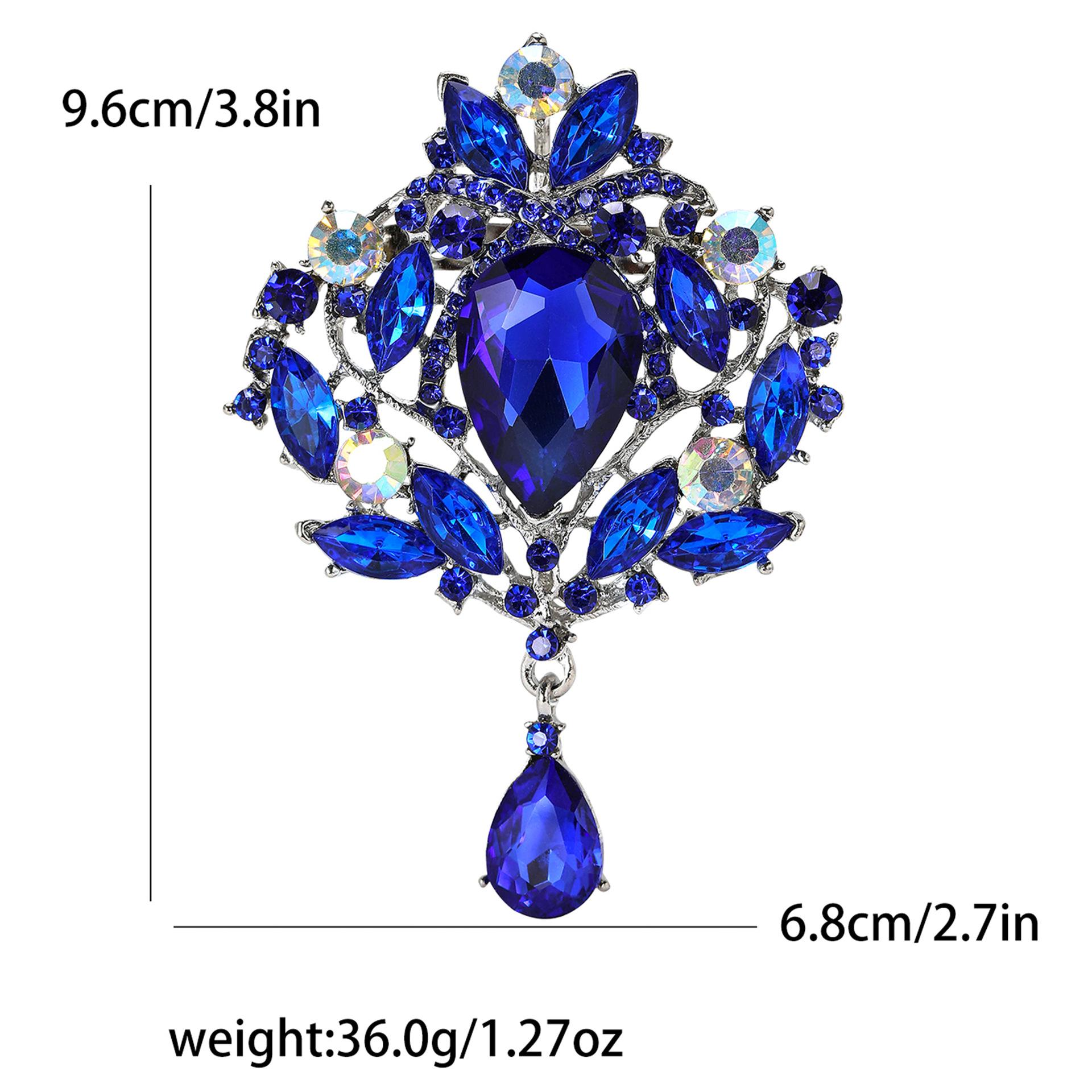 

Африканское преувеличение изящная большая стеклянная брошь модная личность женский костюм пальто корсаж украшение булавка