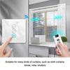 Tuya Wifi Intelligent Curtain Switch Arc Glass Touched Screen Curtain Controlling Panel Compatible with Alexa Assistant