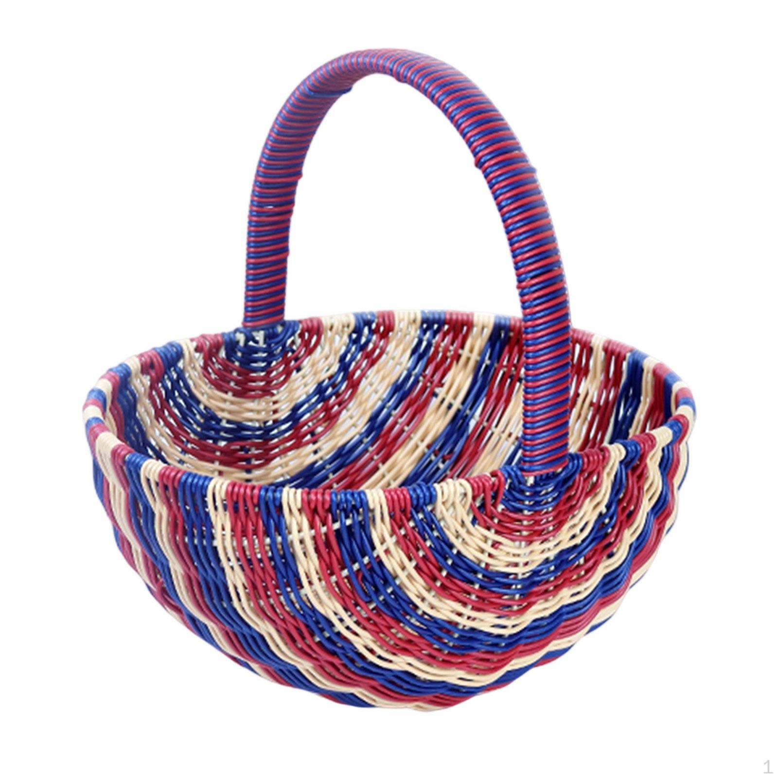 

Flower Basket with Handle Lightweight Household Home Decoration Stylish Organizer for Wedding S