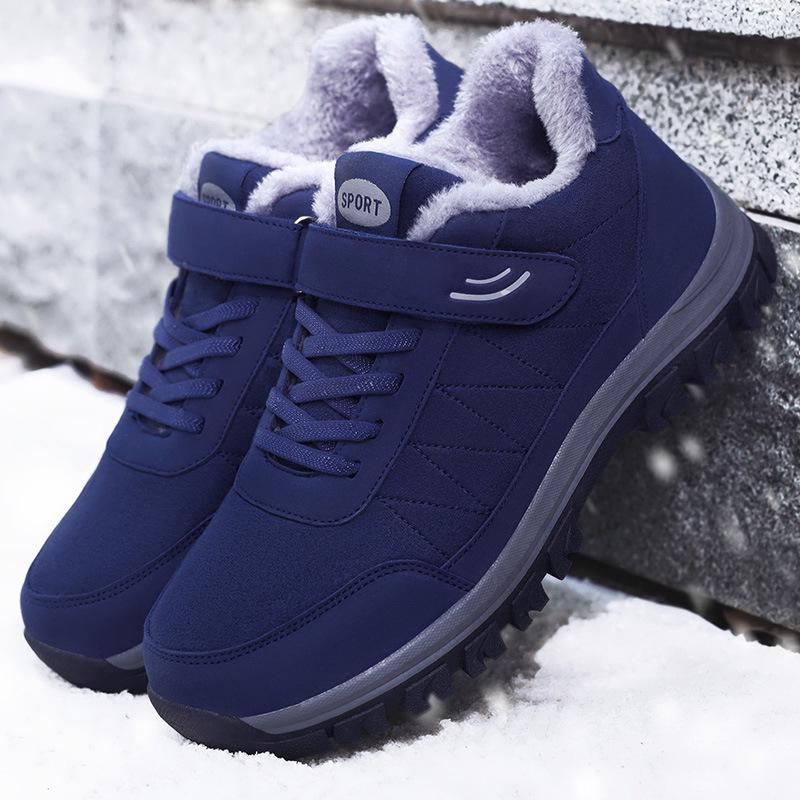 Women's & Men's Winter Walking Shoes MX1666 - Warm, Velvet-Lined, Large Size, High Top, for Middle-Aged & Elderly