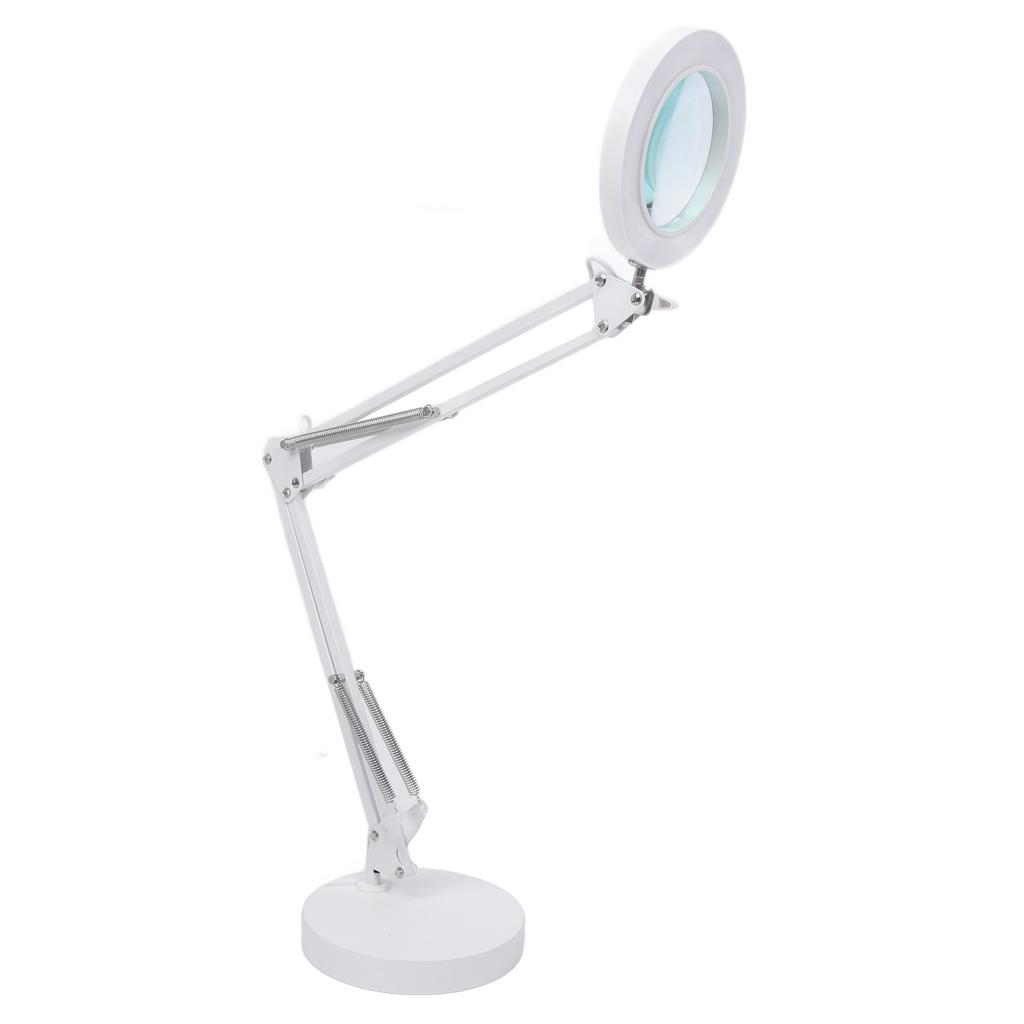 Desktop LED Light 3000K‑6000K 10 Brightness 72 Light Chips Beauty Swing Arm Lamp with 5X Magnifying
