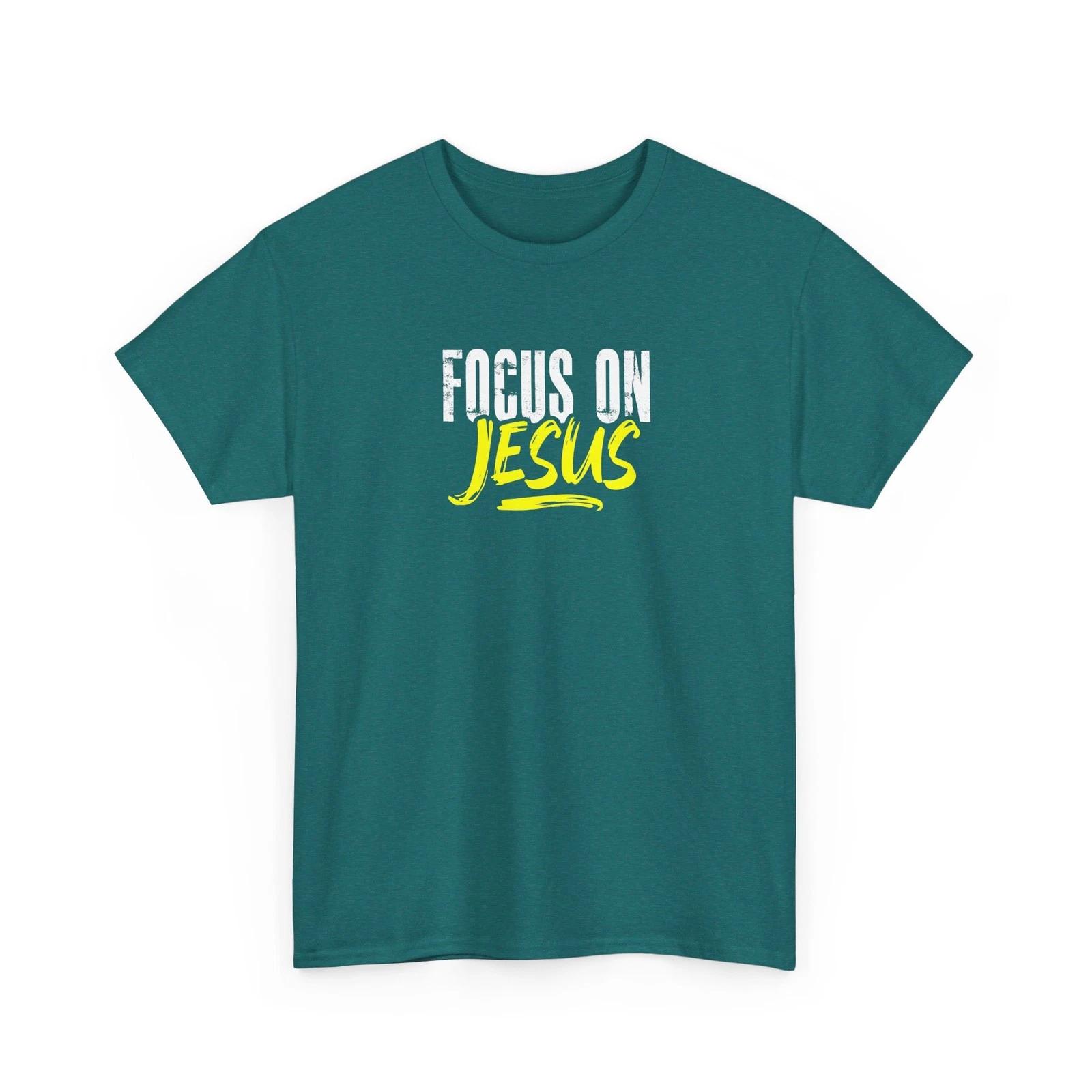 Focus On Jesus Christian Bible Verse T-Shirt M