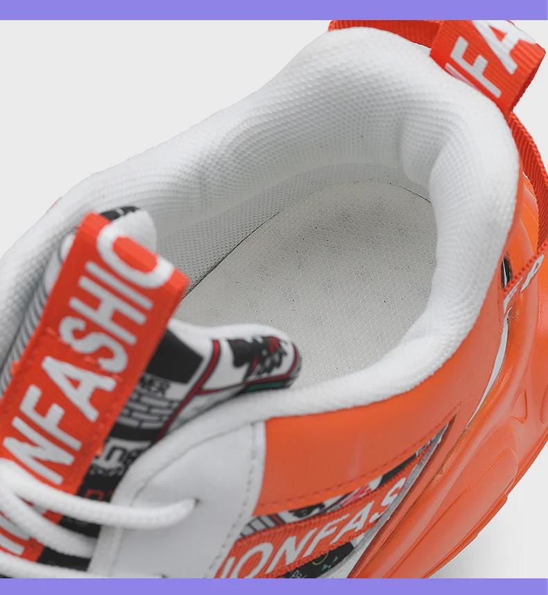 Men's Autumn/Winter All-Match Leather Dad Shoes: Plus Velvet, Casual Cotton, Outdoor Basketball & Running Sneakers