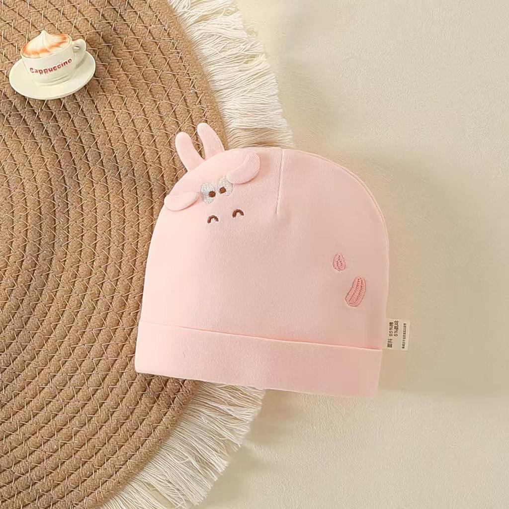 Pure Cotton Double Layer Newborn Hat for 0-3 Months, Suitable for Autumn/Winter