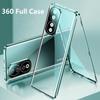 Custodia Integrale 360 per Honor 90 Custodia Adsorbimento Magnetico Bi-facciale Protezione in Vetro Temperato Cover Trasparente per Telefono per Honor 90 5G