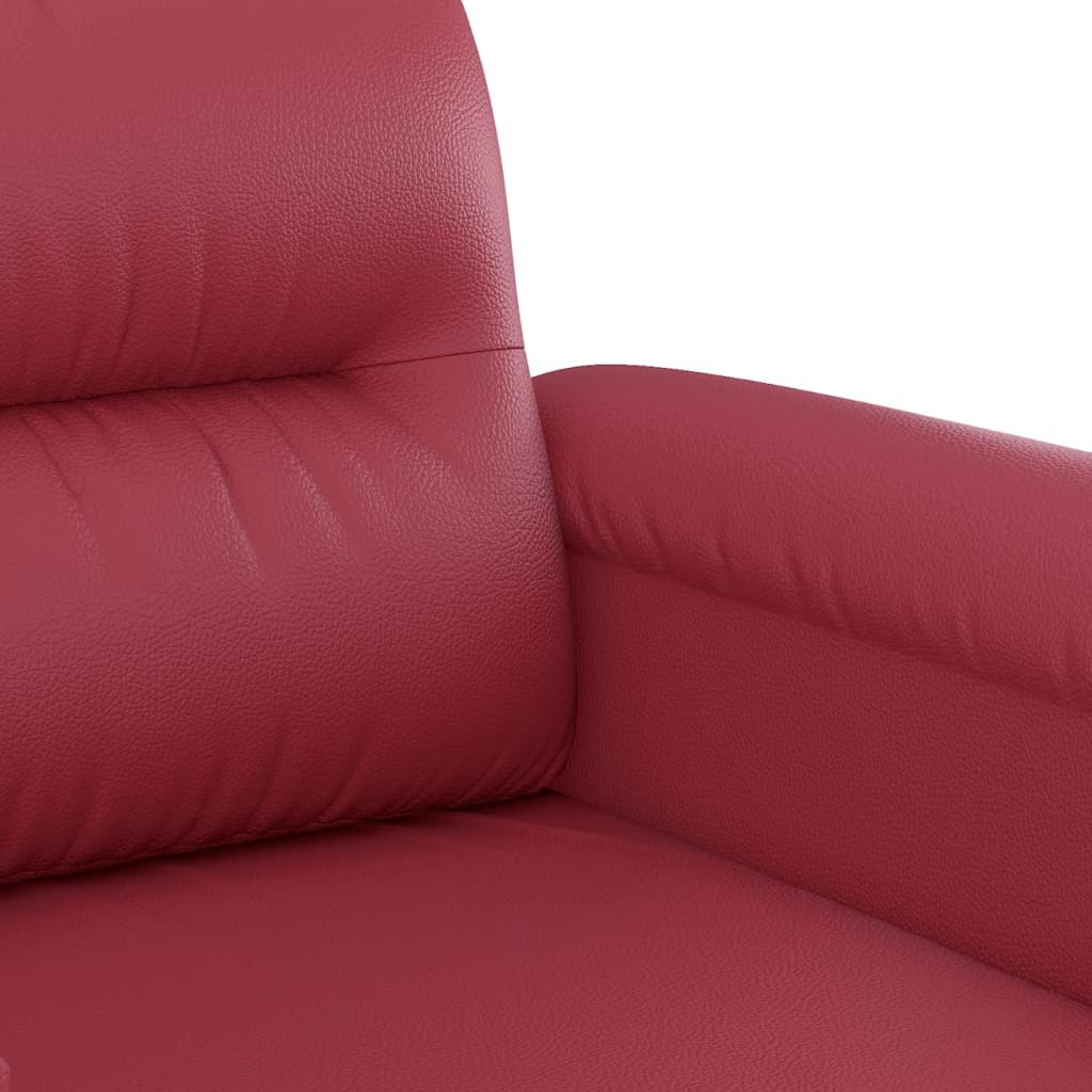 Armchair Burgundy 60 Cm Artificial Leather