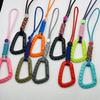 Hand-woven Paracord Carabiner Anti-lost Adjustable Keychain Outdoor Hiking Tools Kettle Buckle Hooks Backpack Accessories