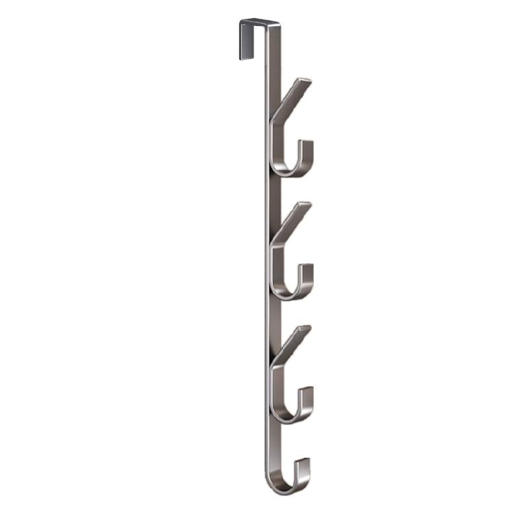 Vertical Door Organiser Hooks Sturdy Mounting For Hats Keys Bags Rustproof Metal Coat Rack Home Essential