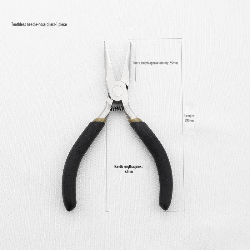 Handmade Black Stainless Steel Pointed Nose Mini Pliers for DIY Jewelry