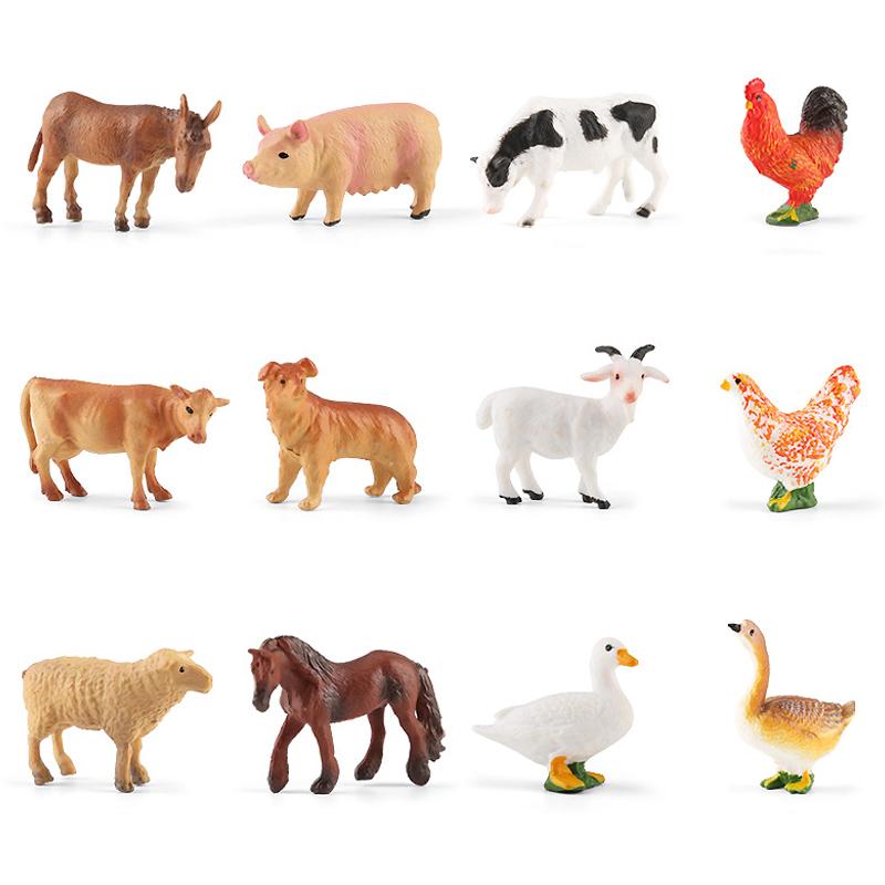 Miniatur Löwenhai Pferd Dinosaurier Tiere Modell Set Actionfiguren Figur Zoo Niedlich Bildung Kinder Puzzle Spielzeug Geburtstagsgeschenk