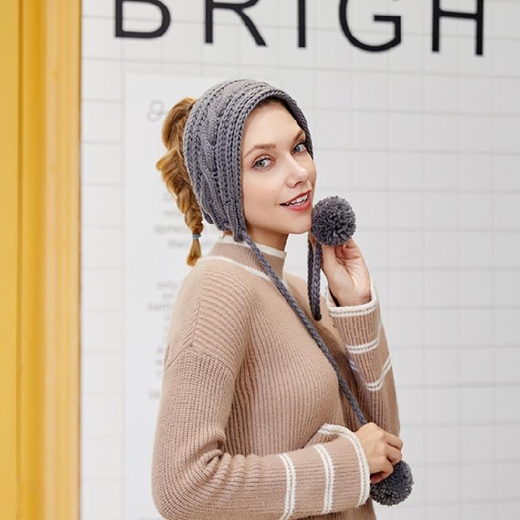 Crochet Woolen Adult Headband Girl Earmuffs Knitted Hairband For Women Teens