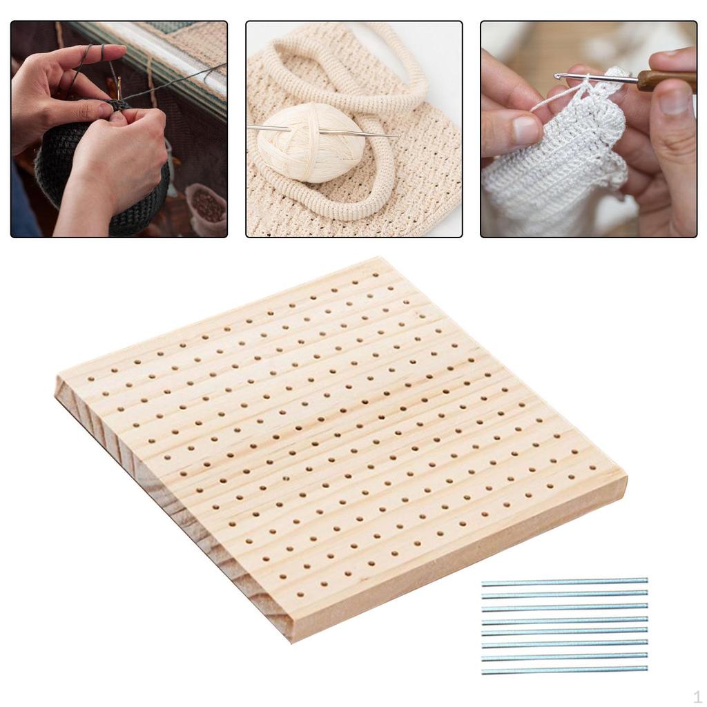 Virkade blockbrädor Mats Pegboard för med stift Granny Squares