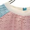 MARNI 2011ss Short sleeve Cut Pink x Light Blue Glitter woven fabric Women Used