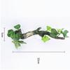 Terrarium Plant Decoration for Amphibian Lizard Snake Climbing with Suction Cup High Temperature Resistance Resin Green Plants