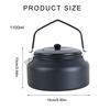 Aluminum Outdoor Hiking Kettle Pots Cookware 1100ml Camping Kettle Stovetop Whistling Teapot Camp Teas Coffee Pots