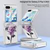Samsung Z Flip 6 Crystal Rose Transparent Foldable Drop-Proof Case