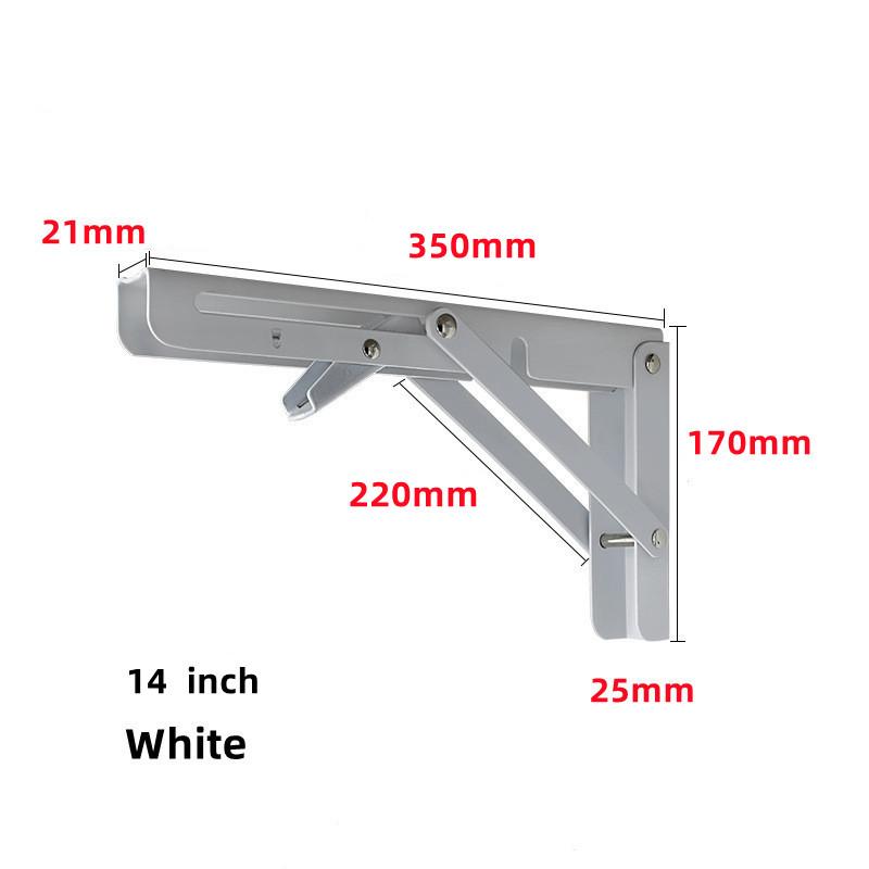 2 soportes de estante plegables de acero inoxidable de alta resistencia, bisagras de mesa en forma de L plegables para montaje en pared para banco y mesa con tornillos