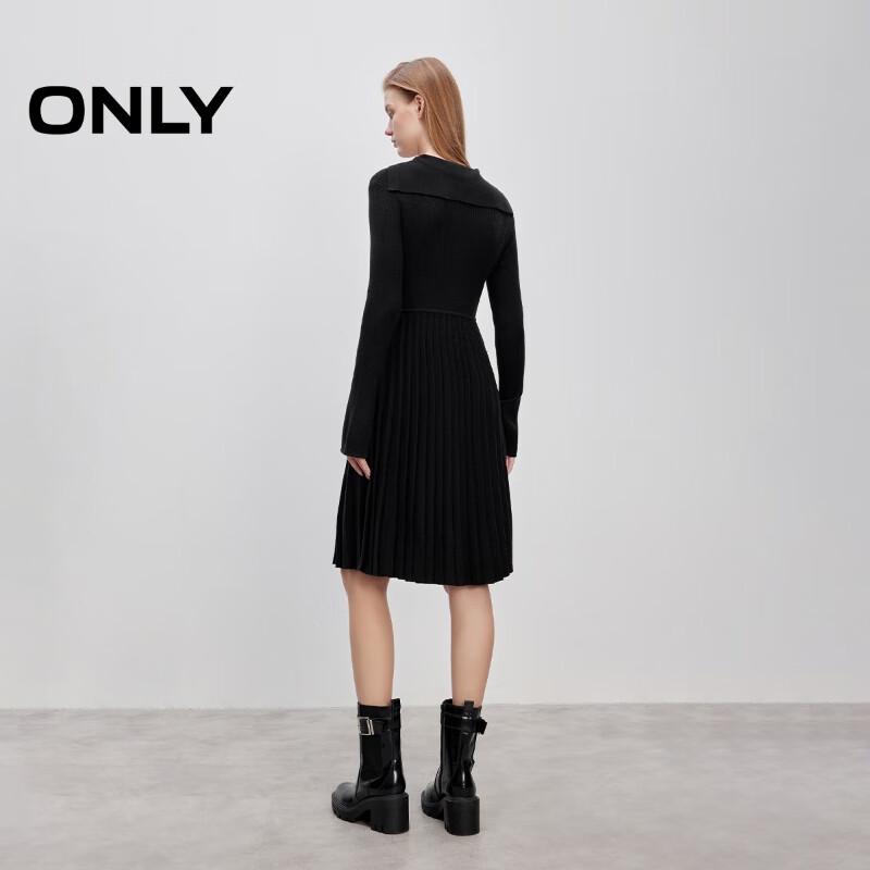 ONLY 2025 Autumn Elegant Knitted Pleated Midi Dress