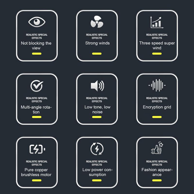 Battery Powered Fan For Car Car Camping Fan Rechargeable Quiet 360 Adjustable Suction Cup 3 Speed Ventilating Blower For Desk