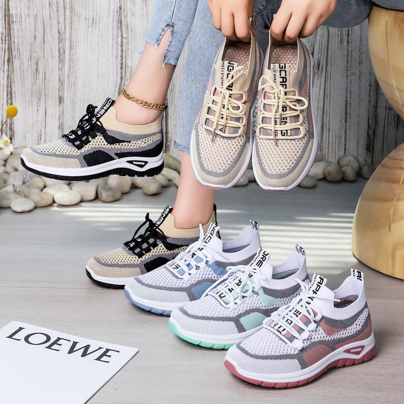 Mode-Website Atmungsaktive Sportschuhe Lässige Loafer Weiche Sohle Schnürung Laufschuhe