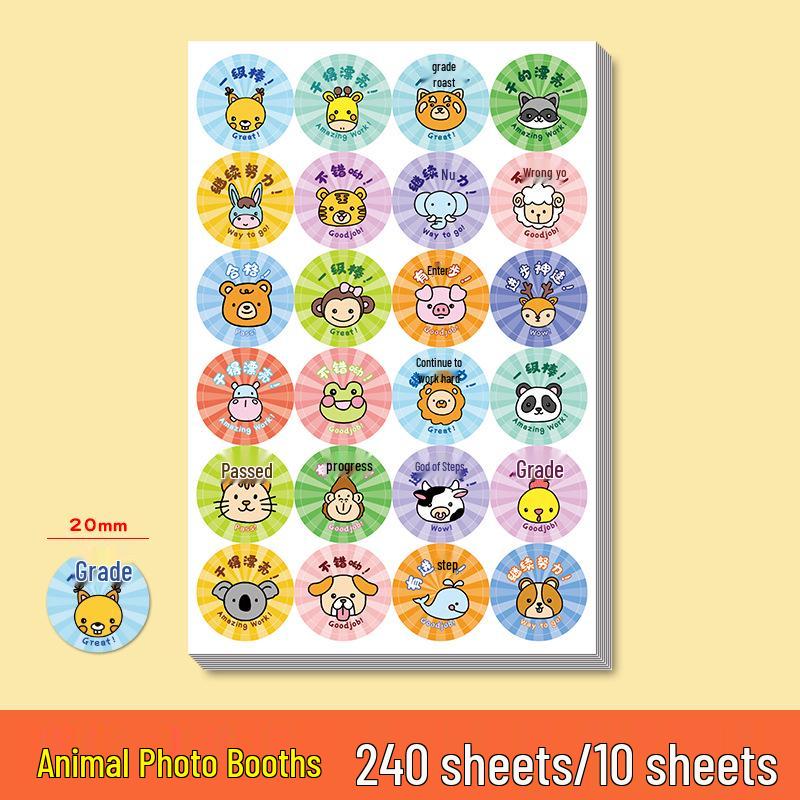 Детские наградные наклейки: 200 Мультяшных узоров для девочек и воспитанников детского сада