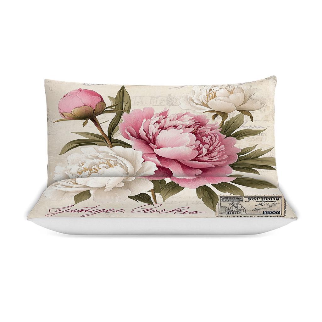 Sie Liegende Rose Digitaldruck Quilt Set Dreiteiliges Heimtextil-Set