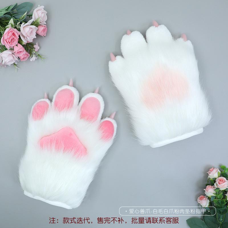 A piece of hair handmade role-playing clothing accessories fursuit animal clothing accessories plush nails animal claws gloves