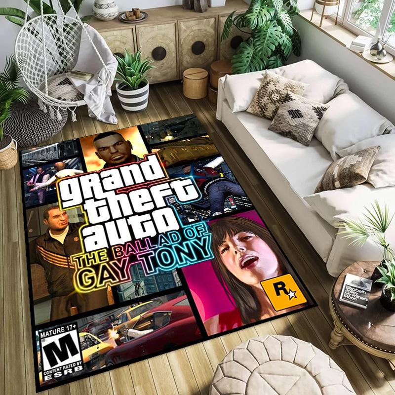 Grand Theft Auto Online: Covor de Aventură cu Octan Ridicat Potrivit pentru toate anotimpurile Decor Acasă Modă Cadouri de Crăciun Artă