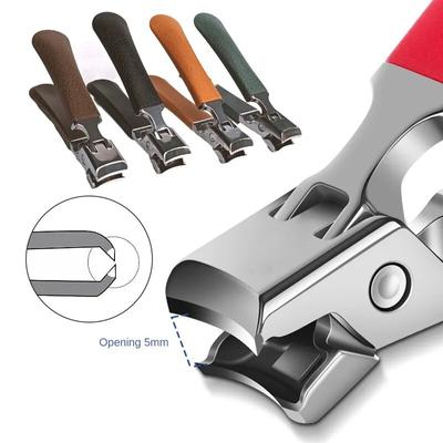 1Pcs Nail Clippers For Thick Nails Stainless Steel Wide Jaw Opening No Splash Fingernail Cutters Nail Trimmer