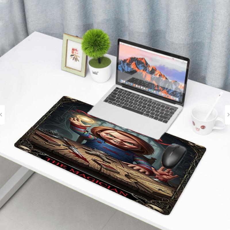 Bride of Chucky Print Mouse Pad, Anti‑Slip Desktop keyboard Mat, for PC Laptop Gaming Working Daily Use, Cool Festival Surprise Gift