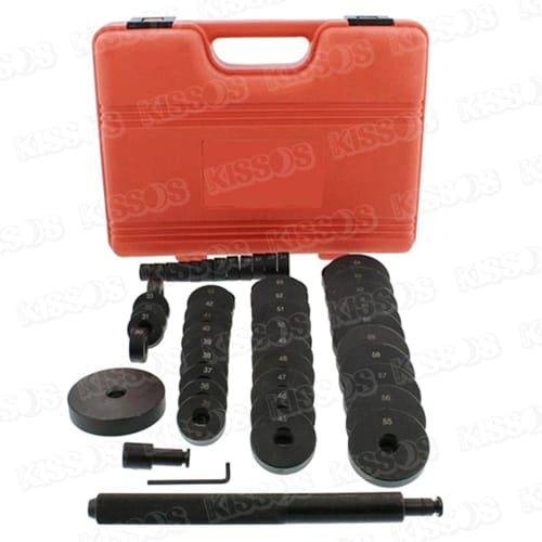 Hydraulic Press Attachment Adapter Set, 52 Pieces, 18mm-74mm, Oil Seal, Bearing, Push-Fit, Special Tool, General Purpose
