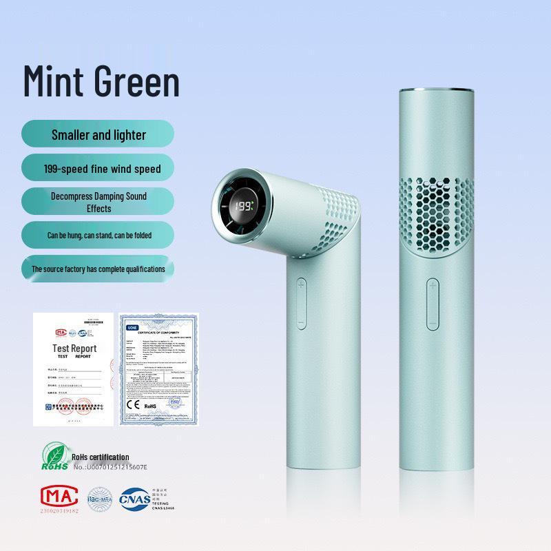 Portable Rechargeable Bladeless Fan with Digital Display & High-Speed Cooling Rechargeable Version