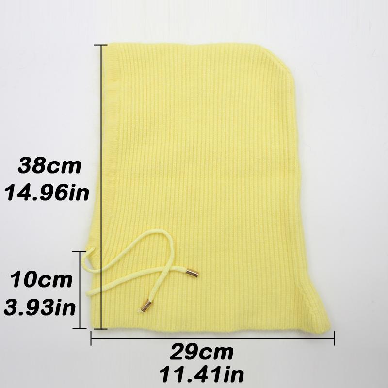 Rabbit Hair Knitted Scarf Hood Hat Women Cashmere Beanies Warm Winter Unisex Balaclava Bib Skiing Outdoor Wool Bonnet Wholesale