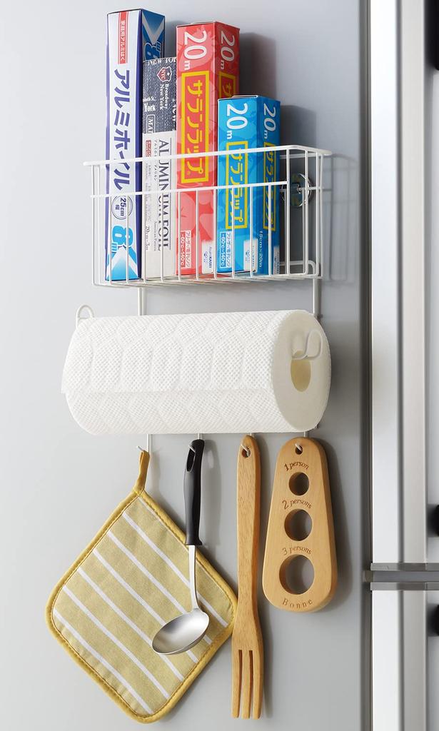 Yoshikawa Refrigerator Side Paper Wrap Antibacterial Made in 1306170 & Holder, Coating, Tsubame-Sanjo,