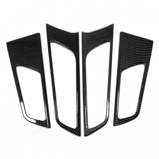 Fits Hyundai Tucson 2016- Carbon Fiber Interior Door Handle Bowl Cover Trim