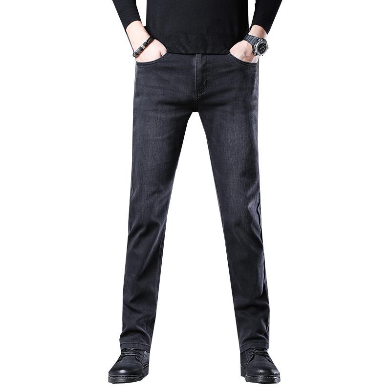 Loose Youth Straight Men's Slim New Large Size Casual Elastic Trendy American Autumn And Winter Jeans For Men
