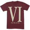 You Me At Six Roman VI T-Shirt Red New Unisex T-Shirt