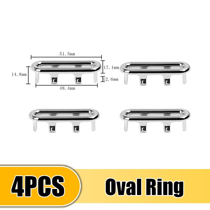 1/4Pcs Sink Hole Overflow Cover Basin Trim Bath Sink Holes Drain Cap Replacement Bathroom Wash Basin Hollow Overflow Rings Plug
