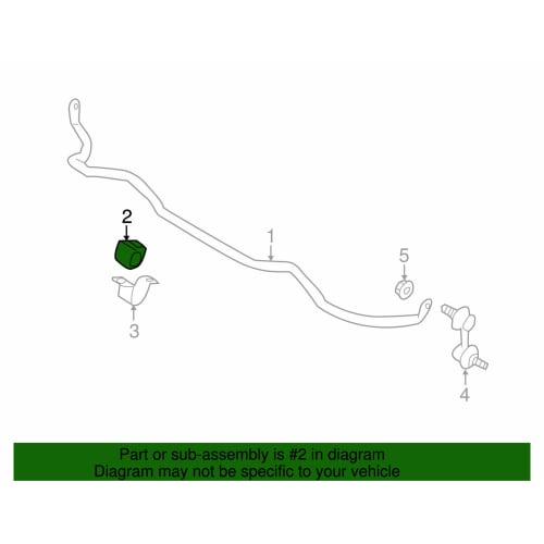 Subaru genuine bushing (stabilizer) 1 pack 20414FG020