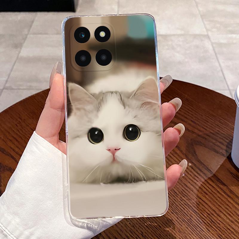 Jelly Casing For Honor X6A Plus HonorX6A X6C Fundas Clear Silicone Soft TPU Back Cover Cute Cat Rabbit Heart Protective Case