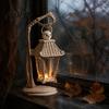 Safe LED Atmosphere Lamp Skeleton Hand Lantern Gothic Bone Table Lamp USB Style Accessory Powered Spooky Decorative Light for Halloween Party Home