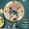 Nordic Modern Quartz Wall Clock – Creative, Punch-Free Design for Living Room Decor