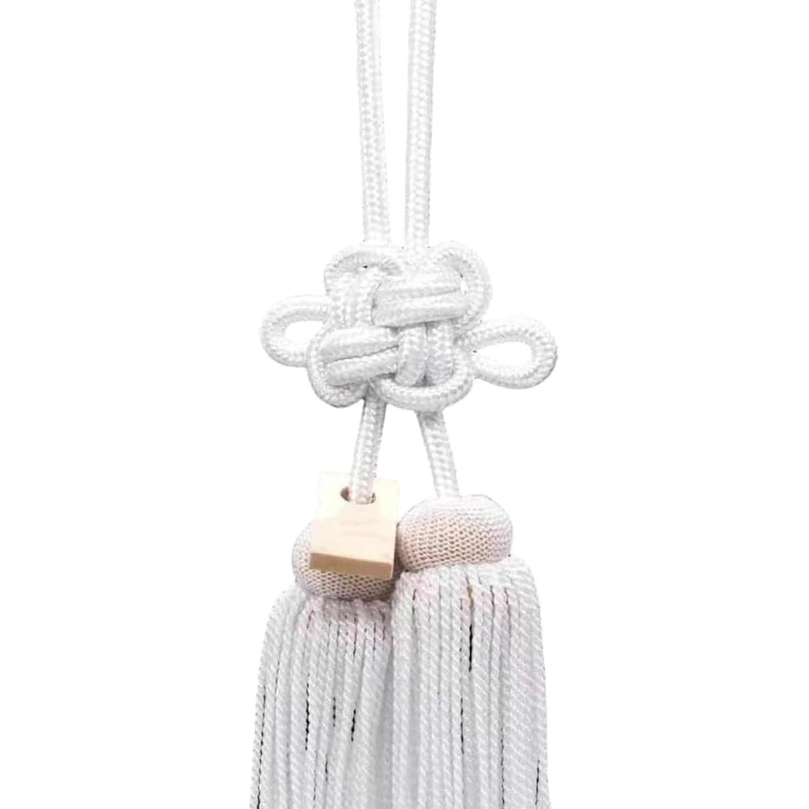 

Junction Produce JP Chrysanthemum Knot Car Rearview Mirror Pendant Tassel a Car Accessory Symbolizing Peace and Good Fortune Charm, (White) [Product] белый