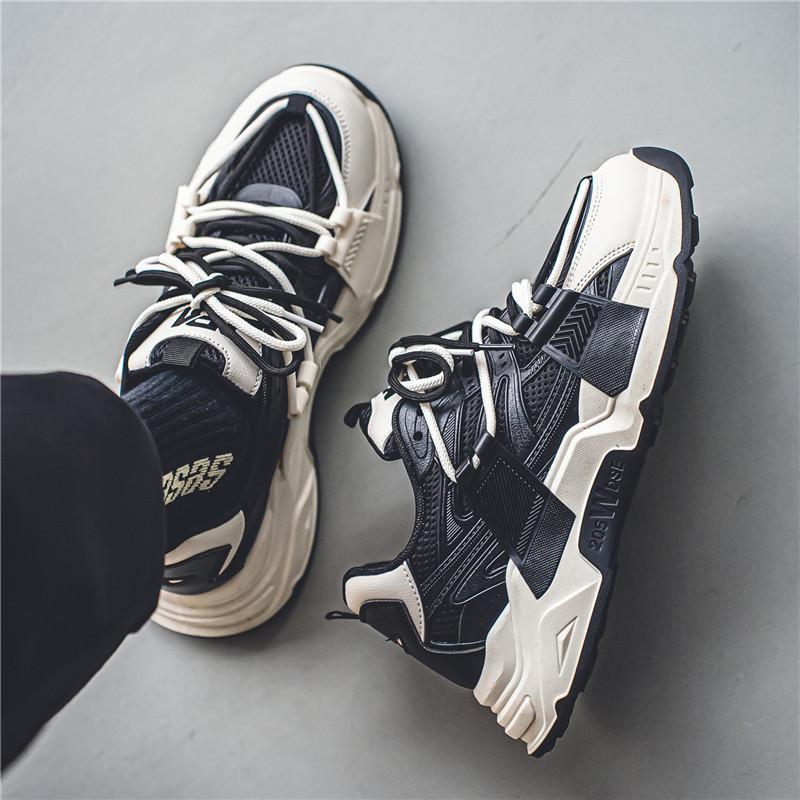 

New men s shoes casual shoes platform height increase running sports shoes versatile small 44 чорний